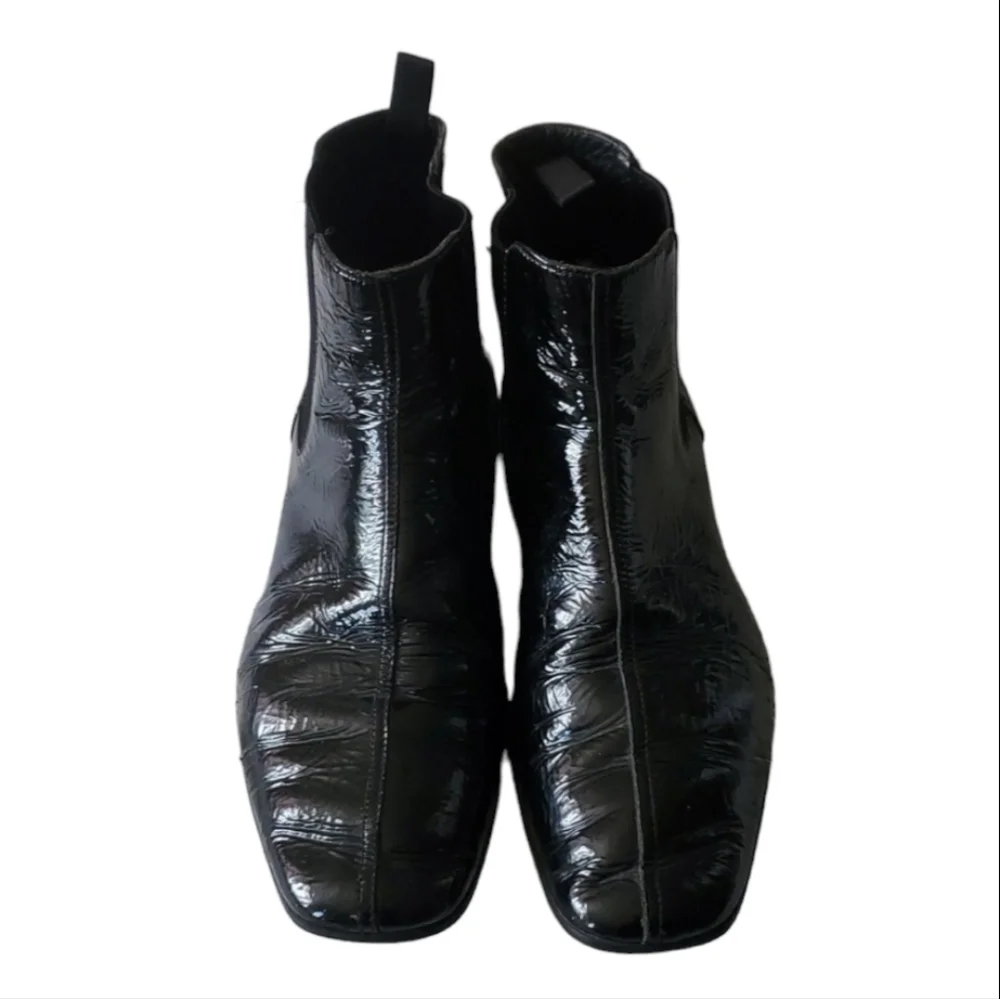 Prada patent leather slipon ankle shoes size 9 - Picture 1 of 17
